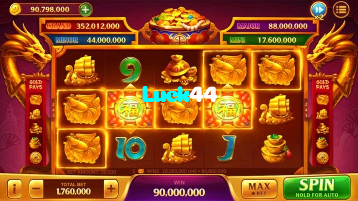 Luck44 casino presented on mobile device in Pakistan with slots and live games